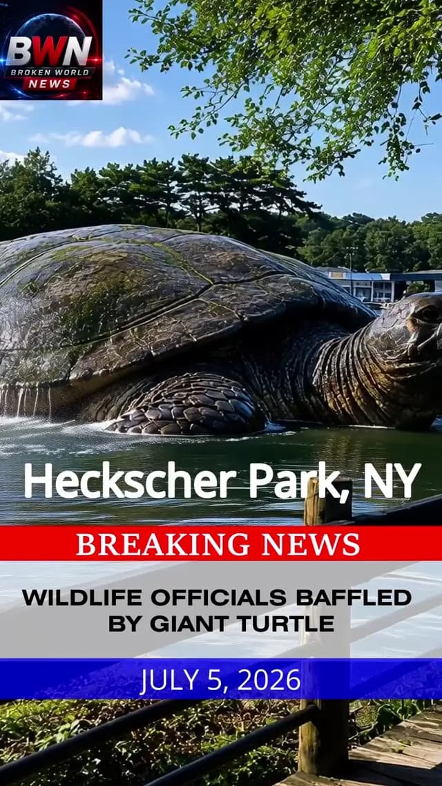 Giant Turtle Found In Heckscher Park thumbnail